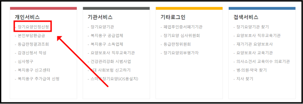 장기요양보험-인정신청방법