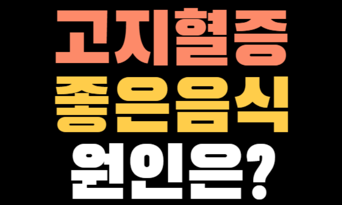 고지혈증에 좋은 음식 4가지 | 고지혈증 원인은 무엇일까?