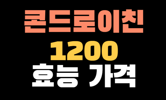 콘드로이친 1200 효능 가격 부작용 총정리!